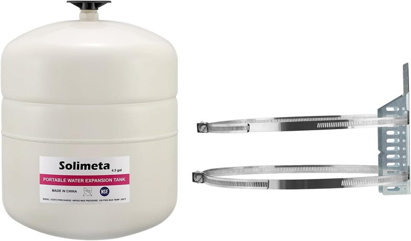 Solimeta 4.5 Gallon Potable Water Expansion Tank With Adjustable Wall Mounting Bracket - Image 1